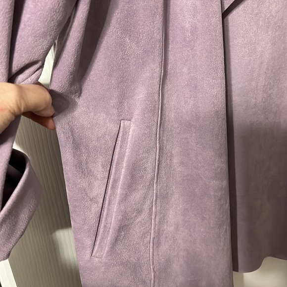 Chico’s suede-cloth long jacket in light purple Size 3 or 16 - Picture 5 of 7